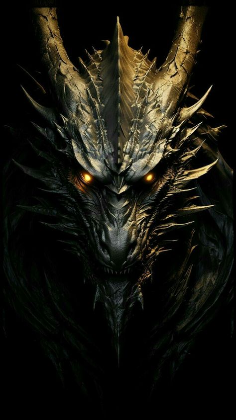 Black And Gold Dragon Art, Golden Dragon Aesthetic, Gold Dragon Aesthetic, Black Dragon Aesthetic, Dark Gold Aesthetic, Black And Gold Dragon, Naga Snake, Power Of Darkness, Gold And Black Wallpaper