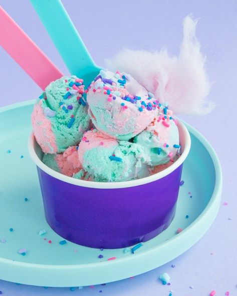 Cool down this summer with this super easy no churn cotton candy ice cream recipe. With all of the flavor of cotton candy and the beautiful colors to go along with it. Top with a little cotton candy piece and our cotton candy sprinkles before you serve. I Cotton Candy Ice Cream Recipe, Ice Cream With Sprinkles, Cotton Candy Ice Cream, Candy Ice Cream, Candy Sprinkles, Ice Cream Recipe, Cotton Candy, This Summer, Super Easy