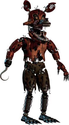 Full body photo of Nightmare Foxy from Five Nights at Freddy's 4. #FNAF4 Nightmare Foxy, Foxy Fnaf, Foxy And Mangle, Fnaf Foxy, Desenhos Gravity Falls, Fnaf 4, Pirates Cove, Animatronic Fnaf, Fnaf 1