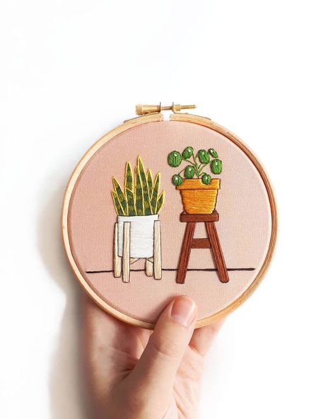 Plant Embroidery Pattern, Plant Embroidery, Modern Embroidery Kit, Advanced Embroidery, Beginner Embroidery, Beginner Embroidery Kit, Embroidery Wall Art, Diy Embroidery Kit, Embroidery Materials