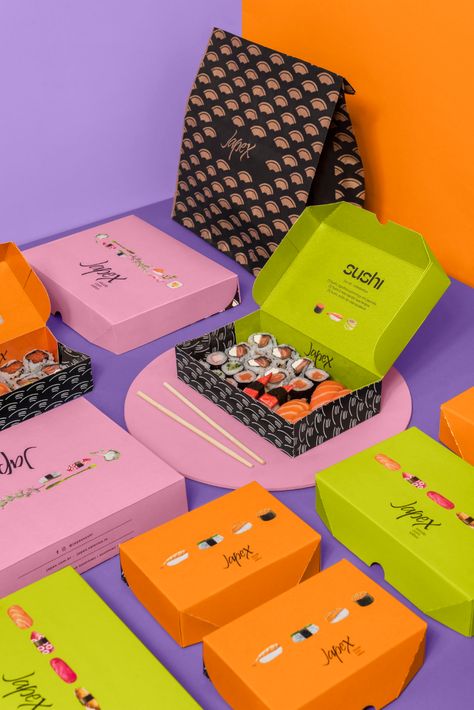 Lunchbox Packaging, Lunch Box Packaging, Creative Phrases, Chinese Packaging Design, Meal Packaging, Japanese Food Packaging, Chinese Packaging, Logo Design Graphics, Sushi Box