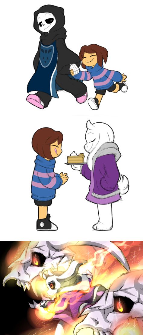 I really like hiw Tori and Sans swaped roles in this AU...But the cool part is that Tori has goat-like gaster blasters❤ Altertale Sans And Toriel, Undertale Sans X Toriel, Swap Sans Underverse, Undertale Soul Chart, Altertale Sans, Sans X Toriel, Gaster Blaster Sans, Frisk Au, Gaster Undertale