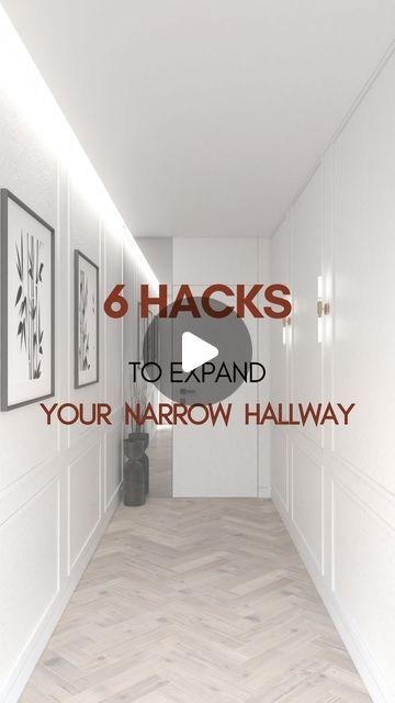 ARCHITECTURE | INTERIOR DESIGN EXPERTS on Instagram: "❗️6 HACKS TO EXPAND YOUR NARROW CORRIDOR

🛠To know more about affordable renovation  follow @jeneaulle.renovations 

When designing a home, the hallway is often overlooked. It can be challenging to decide which décor and furniture work best in a small hallway, and poor choices can make this narrow space feel even more cramped. Neglecting the hallway in your design can leave it feeling incomplete, or cause you to miss a valuable opportunity for additional storage.

📌@Jeneaulle.Renovations is on a mission to inspire and transform the notion that luxury homes are always expensive. We’ve shown that luxury is achievable even on a tight budget.

📌Follow us and discover how!

📌Would you like us to design your house? Send us a DM for projec