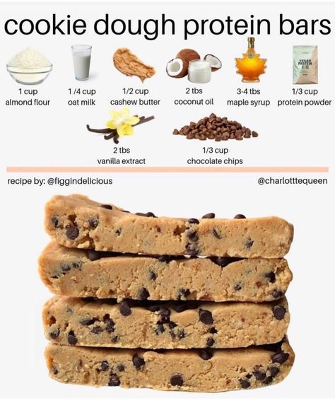 High Protein Cookie Dough, High Protein Cookie, High Protein Cookies, Protein Cookie Dough, Cookie Dough Bars, Protein Cookie, Protein Cookies, Chocolate Chip Recipes, Healthy Sweets Recipes