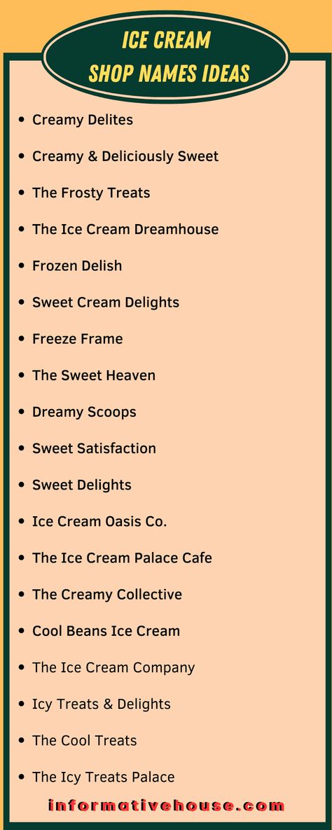 Brainstorming Delicious Ice Cream Shop Names Ideas for Your Sweet Treat Business! Ice Cream Ideas For Business, Ice Cream Business Names, Ice Cream Shop Names Ideas, Sweet Treat Business, Ice Cream Business Ideas, Ice Cream Shop Names, Kiwi Ice Cream, Ice Cream Names, Milkshake Shop