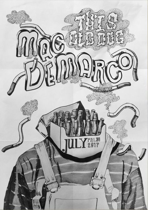 Mac Demarco Poster Vintage, Mac Demarco Wallpaper, Printable Wall Collage, Grunge Posters, Mac Demarco, Funny Aesthetic, Poster Bedroom, Music Collage, Music Poster Design