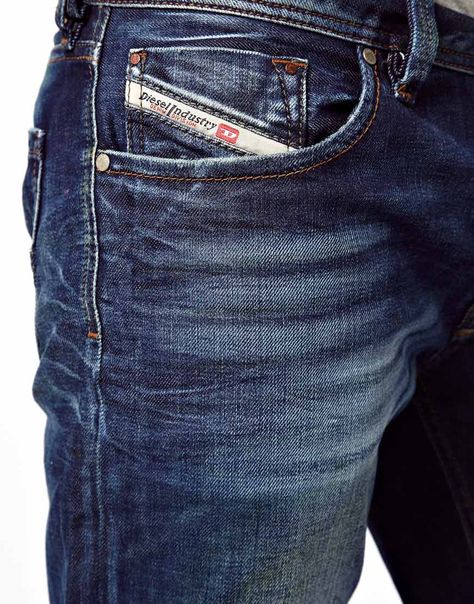 Diesel Diesel Jeans Mens Denim Style, Designer Jeans Men, Mens Denim Jeans, Diesel Fashion, Mens Casual Suits, Diesel Jeans Mens, Mens Designer Jeans, Men's Denim Style, Men Jeans Pants