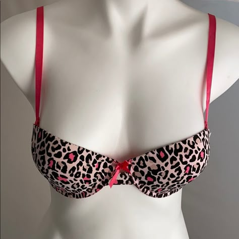 Cheetah Print Pink Black Tan Padded Demi Bra 34b. Sample From When My Friend Was A Lingerie Designer. This May Have Been For Vs Pink. Smoke Free Home Cheetah Print Pink, Trashy Outfits, Black Cheetah Print, Printed Bras, Goth Women, Cute Bras, 2000s Fashion Outfits, Demi Bra, Print Pink