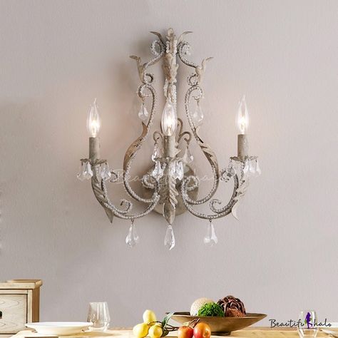 Crystal Hardware, Crystal Wall Sconces, French Walls, Indoor Lamp, Small Chandelier, Wall Mounted Lamps, Street Lights, Crystal Wall, Traditional Lighting