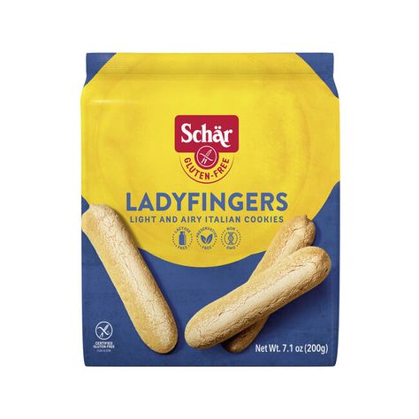 LADYFINGERS 7.05 OZ Traditional Italian Cookies, Gluten Free Breadsticks, Gluten Free Tiramisu, Schar Gluten Free, Caramel Cookies Bars, Dark Chocolate Chip Cookies, Gourmet Bakery, Gluten Free Ice Cream, Gluten Free Crackers