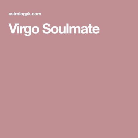 Virgo Soulmate