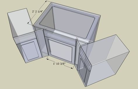 Corner Sink Base Ideas Kitchen Cabinets Dimensions, Cabinet Measurements, Corner Kitchen Sink, Sink Base Cabinet, Kitchen Sink Cabinet, Cabinet Sizes, Cabinet Base, Corner Sink Kitchen, Century Farmhouse