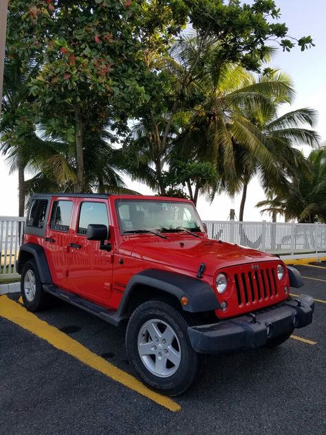 pinterest @golnazahmadieh <3 White Jeep With Red Interior, Red Interior Jeep Wrangler, Thar Jeep Red, Red Jeep Wrangler Aesthetic, Red Jeep Aesthetic, Red Jeep Wrangler Unlimited, Red Jeep Wrangler, Firecracker Red Jeep Wrangler, Red Jeep