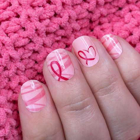 Hope Nails, Pink Ribbon Nails, Color Street Pink, Street Makeup, Foundation Sets, Choose Hope, Dry Nail Polish, Nails Fashion, Street Nails