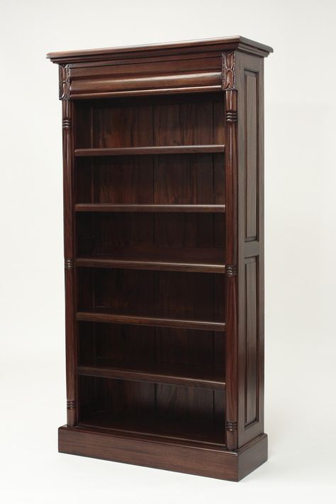 Victorian Bookshelf, Dark Bookshelves, Dark Wood Bookcase, Bookshelves Aesthetic, Dark Academia Room Ideas, Brown Bookshelves, Classic Bookshelves, Antique Bookshelf, Brown Bookcase