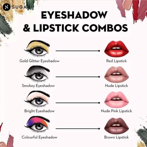 Lipstick Combos, Lipstick Eyeshadow, Makeup Order, Beginners Eye Makeup, Makeup Face Charts, Smokey Eyeshadow, Lip Makeup Tutorial, Makeup Artist Tips, Makeup Help