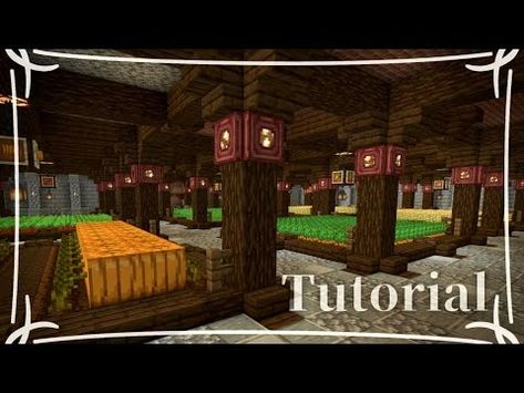 Minecraft | How to build an Underground Farm | Design | Tutorial | Survival - YouTube Minecraft Underground Farm Design, Underground Farms Minecraft, Underground Farm, Minecraft Underground Farm Ideas, Minecraft Building Ideas Underground, Underground Minecraft House, Minecraft Farm Building, Underground Minecraft Ideas, Minecraft Underground Storage