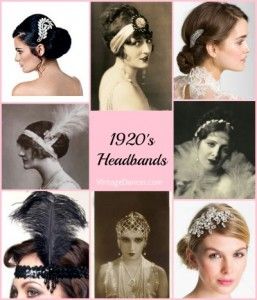 History of 1920s headbands, head dresses, combs, and tiara's. Everything for a well dressed head.  http://www.vintagedancer.com/1920s/six-1920s-headband-styles-you-can-wear-today/ Flapper Girls, 1920s Accessories, Style Année 20, 1920s Headband, Gatsby Headpiece, Flapper Headpiece, 1920s Hair, Hair Comb Clips, Flapper Headband