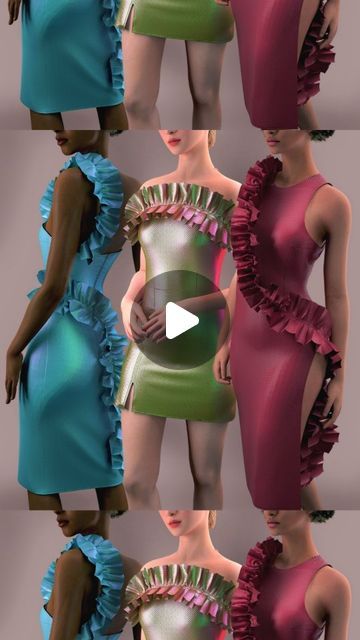 digital fashion design and render in clo3d Clo3d Design, Digital Fashion Design, 2023 Design, Digital Fashion, 3d Fashion, Marvelous Designer, Instagram Design, Fashion Design, On Instagram