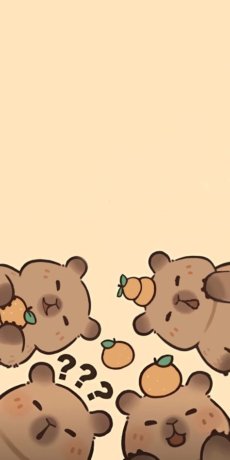 Capybara Cute, Tela Iphone, Frog Wallpaper, Cute Lockscreens, Wallpaper Computer, Beautiful Wallpapers For Iphone, Cute Blue Wallpaper, Goofy Drawing, Desktop Wallpaper Art