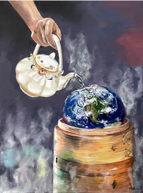 Sdg 13 Climate Action, Humans And The Environment Art, Changing World Art, Change Images Pictures, Gcse Our World Art, Climate Action Painting, Environmental Sustainability Art, Change In Art, The Impact Of Globalization On World Economy Painting