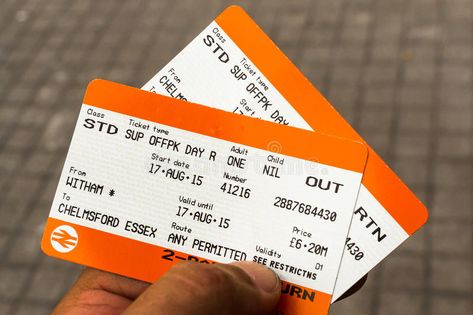 Train Tickets. Pair of return train tickets from England , #AD, #Pair, #Tickets, #Train, #return, #England #ad Train Ticket Design, Airport Tickets, Train Ticket Booking, Train Map, Ticket Booth, Speeding Tickets, Train Ticket, Rail Train, Parking Tickets