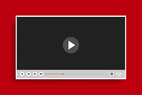 Flat style clean modern video player tem... | Free Vector #Freepik #freevector #background #frame #mockup #button Video Player Template, Pixel Game, Film Logo, Background Frame, Digital Mockup, Gaming Controller, Pixel Games, Red Icons:), Learning Graphic Design