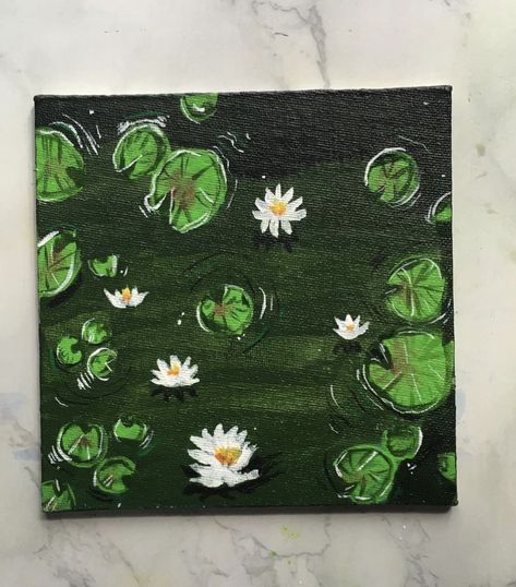 Painting Ideas Green Background, Green Themed Paintings, Earthy Painting Ideas, Green Aesthetic Painting Ideas, Plant Art Painting, Green Canvas Art, Mini Toile, Painting Green, Dark Green Aesthetic