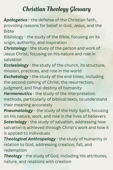 glossary of terms in Christian study Christian Vocabulary Words, Calvinism Vs Arminianism, Apologetics Christian, Theology Aesthetic, Calvinism Theology, Gods Plans, Christian Study, Family Mission Statements, Biblical Meditation