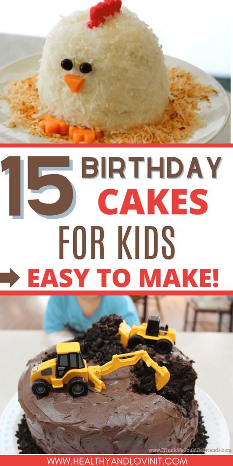 These birthday cake ideas for kids are so fun and cute! There are vanilla cakes, chocolate cakes, aesthetic cakes with buttercream frosting, easy birthday cakes, girly cakes, cakes for boys and an unicorn cake! There are quick simple homemade cake recipes and some harder unique cake designs. birthday party ideas, trendy cakes, beautiful cakes, cake decorating ideas Boys Birthday Cakes Easy, Cake Decorating Contest, Simple Homemade Cake, Cheap Birthday Party Ideas, Diy Cake Decorating Birthday, Easy Cakes For Kids, Birthday Cake Ideas For Kids, Easy Kids Birthday Cakes, Chocolate Birthday Cake Decoration