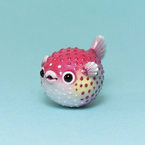 Candy Crane, Clay Totem, Polymer Clay Fish, Polymer Clay Kunst, Clay Fish, Animal Totem, Polymer Clay Sculptures, Tanah Liat, Clay Work