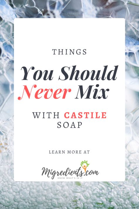 Castle Soap, Castile Soap Uses, Castile Soap Recipes, Dr Bronners, Castille Soap, Homemade Laundry Detergent, Baking Soda Shampoo, Homemade Soap Recipes, Homemade Cleaning Products