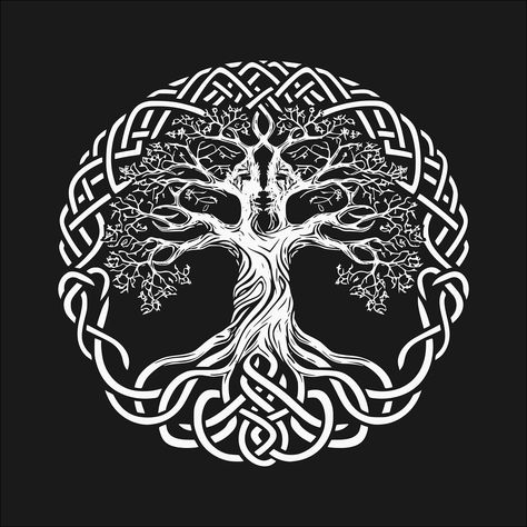 Viking Tattoos For Men, Viking Images, Viking Tattoo Sleeve, Upper Arm Tattoos, Nordic Tattoo, Celtic Tree Of Life, Celtic Tree, Viking Tattoos, Norse Mythology