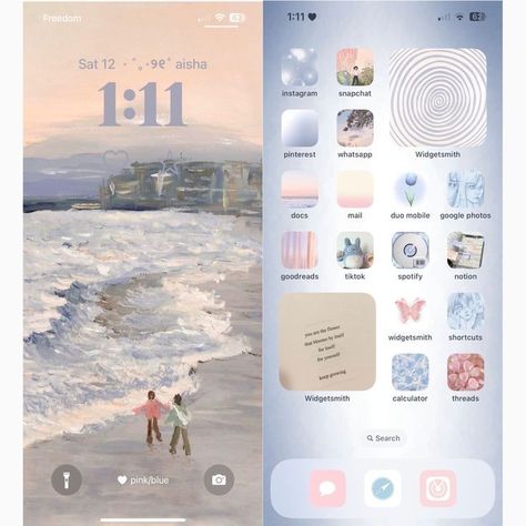 Whatsapp Theme, Ios Layout, Cocoppa Wallpaper, Iphone Home Screen Layout, Pretty Phone Wallpaper, Phone Inspiration, Iphone Homescreen Wallpaper, Iphone Wallpaper App, Iphone App Design