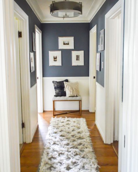 Hallway design - plus our hallway progress! / Create / Enjoy Hallway Paint Colors, Hallway Ideas Diy, Hallway Paint, Hallway Colours, Upstairs Hallway, Hallway Designs, Hallway Design, Entryway Wall, Hallway Ideas Entrance Interior Design