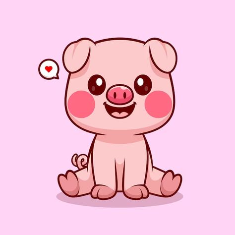 Catalyststuff | Freepik Pig Sitting, Cute Pig, Animal Nature, Nature