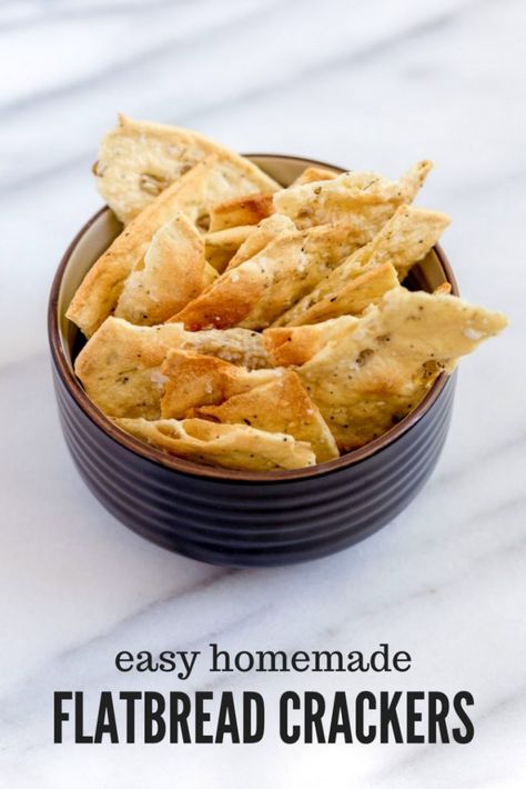 Crispy Flatbread Recipes, Recipe For Crackers, Artisan Crackers Recipe, Mediterranean Crackers, Water Crackers Recipe, Simple Cracker Recipe, Seeded Crackers, Flatbread Crackers, Homemade Crackers Recipe