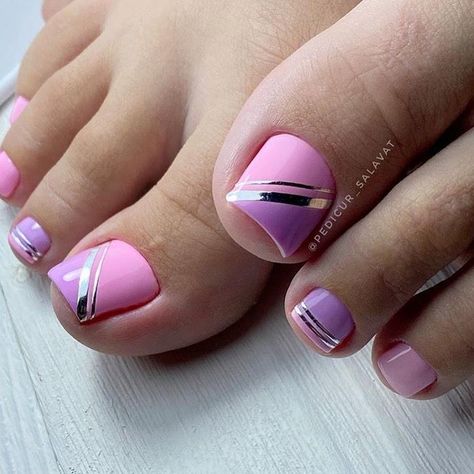 Feet Nails Design Pedicures, Valentines Pedicure Toenails, Toe Pedicure Ideas, Toes Nails Ideas, Toe Nails Designs, Toe Nail Ideas, Foot Nail Art, Purple Toe Nails, Toe Nail Colors