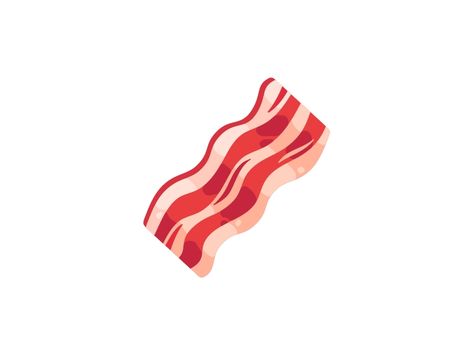 Bacon by Ivan Dubovik on Dribbble Bacon Drawing, Bacon Art, Daily Illustration, Drawing Digital Art, Basic Drawing, Basic Embroidery Stitches, Drawing Digital, Mascot Design, Logo Food