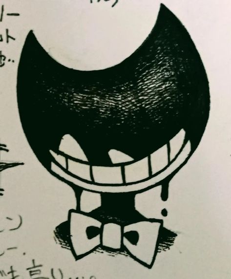 Bendy And The Ink Machine Tattoo, Bendy Tattoo, Practice Tattoos, Bendy Fanart, Ink Bendy, Ink Demon, Ink Machine, Easy Drawings Sketches, Bendy And The Ink Machine