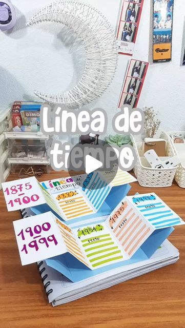 lore_notes2 on Instagram: "#idea LÍNEA DE TIEMPO 3D 💫📖

.
.
.
.
.
.
.
.
.
.
.
#ideasfaciles #ideasbonitas #apuntesbonitos #titulosbonitos #mapasmentales #studygram #lettering #aesthetic #estudio #student #notes #explore #explorepage #reelit #instagramreel #viralvideo #stickers #backtoschool #ecuador #ideas #studytips #notes #coquette #coquetteaesthetic #coquettegirl #coquetteideas" School Project Poster Ideas, Lapbook Aesthetic, Timeline Ideas, Lettering Aesthetic, Lapbook Ideas, Student Notes, Tikki Y Plagg, Lap Book, September 23