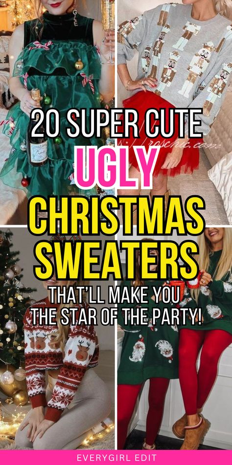 ugly Christmas sweater outfits, ugly Christmas sweaters, ugly Christmas sweater outfits 2024, ugly Christmas sweaters 2024, best ugly Christmas sweater outfits, best ugly Christmas sweaters. Ugly Christmas Sweaters For Women, Let It Snow Ugly Christmas Sweater, Best Ugly Christmas Sweater Party, Women Ugly Sweater, Ugly Christmas Sweaters Women, Funny Christmas Party Outfits For Women, Cool Christmas Sweaters, Holiday Ugly Sweater Ideas, Women’s Ugly Christmas Sweater Ideas