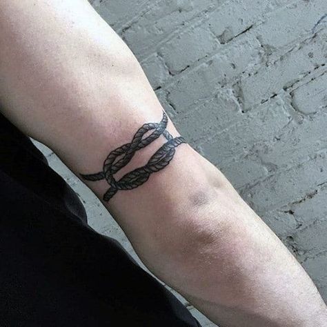 60 Knot Tattoo Designs For Men - Ink Ideas To Hold Onto Figure Eight Knot Tattoo, Figure 8 Knot Tattoo, 8 Knot Tattoo, Infinity Knot Tattoo, Figure 8 Knot, Charm Bracelet Tattoo, Bracelet Tattoo For Man, Rope Tattoo, 8 Knot