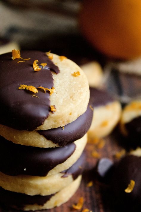 Chocolate Orange Shortbread Cookies, Orange Chocolate Cookies, Orange Cookies Recipes, Chocolate Orange Shortbread, Fundraiser Food, Orange Shortbread, Chocolate Orange Cookies, Orange Olive Oil Cake, Chocolate Decadence