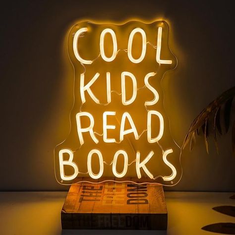 Amazon.com : Cool Kids Read Books Neon Sign, Light Up 3D Art Letters Wall Decor For Book Club Classroom Reading Corner Kid's Reading Room Nook Home Library Librarian Bookworm Gift : Tools & Home Improvement Reading Makes You Bright, Classroom Book Corner, Classroom Lighting Ideas, Book Corner Classroom, Librarian Glasses, Book Room Decor, Childrens Reading Nook, Classroom Reading Corner, Garden Theme Classroom