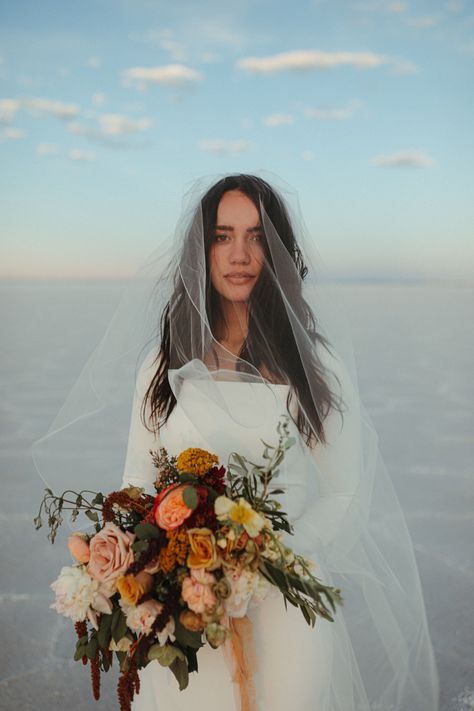 Slinky Wedding Dress, Utah Salt Flats, Sleek Wedding Dress, Egyptian Wedding, Fall Garden Wedding, Bonneville Salt Flats, Utah Wedding Photography, Eclectic Wedding, Salt Flats