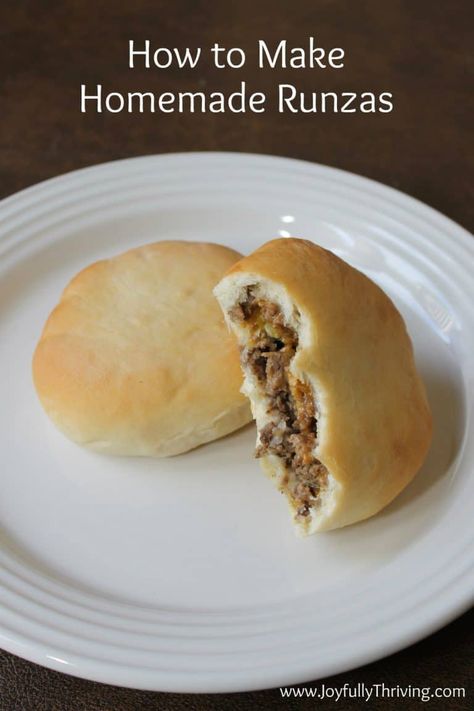 Runza Recipe Easy, Runza Recipe Nebraska, Easy Runza Recipe, Homemade Runzas, Runzas Recipe, Runza Recipe, Bierocks Recipe, German Dishes, Dough Ingredients