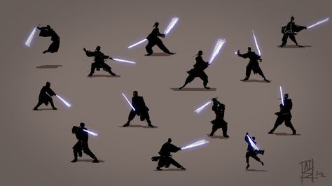 Lightsaber Poses, Silhouette Poses, Lightsaber Forms, Jedi Sith, Star Wars Light Saber, Star Wars Empire, Jedi Knight, Star Wars Jedi, Dynamic Poses