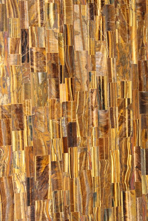 A semi-precious quartz gemstone, Tiger’s Eye is amber and gold in color. Its lustrous hues have a cat’s eye quality, making it the perfect match with browns and reds. The striking appearance of Tiger’s Eye goes unmistakably well with wood cabinets and looks great in kitchens and bathrooms. // Thickness: 2cm / Finishes: Polished Ppg Paint, Gold Tiger Eye, Marble Texture, Tiger Eye Stone, Dining Table Marble, Stone Countertops, Tiger Eye, Cosmos, Semiprecious Stones