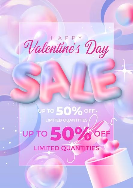 Sale Promotion Design Graphics, Shopping Template, Idea Template, Gifts Banner, Sale Ads, Valentine Poster, Creative Typography Design, Valentines Day Poster, Soft Opening